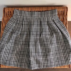Candie's Black and White Checkered Plaid Mini Skirt